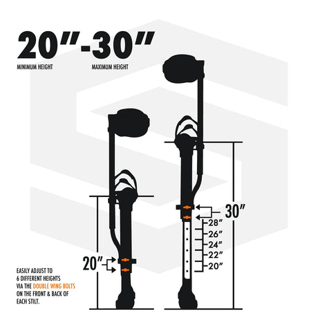 SurPro S1 Single Sided Magnesium Drywall Stilts