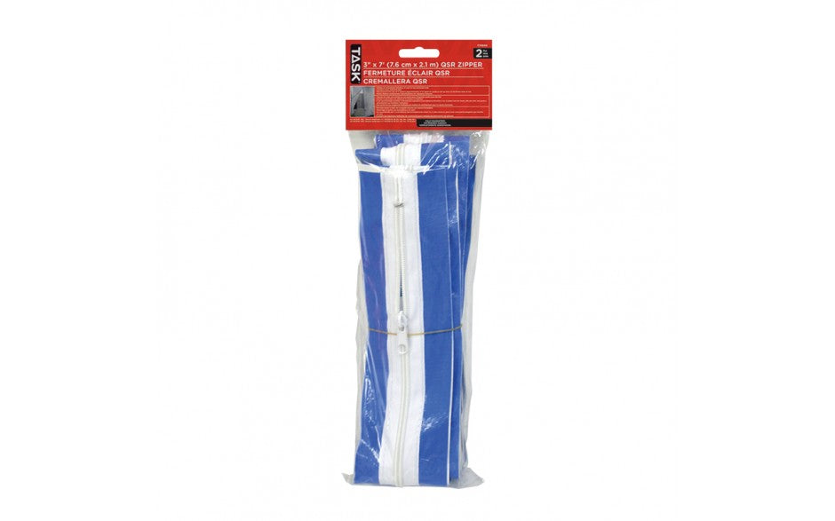 Task 3" x 7' Heavy Duty QSR® Zipper - 2/pack