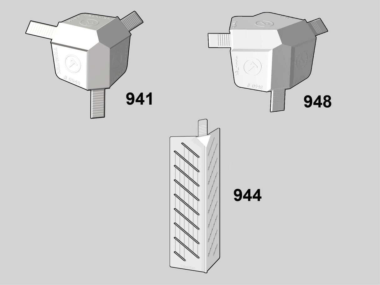 Adaptadores de esquinas moldeadas con chaflán mediano Trim-Tex 350