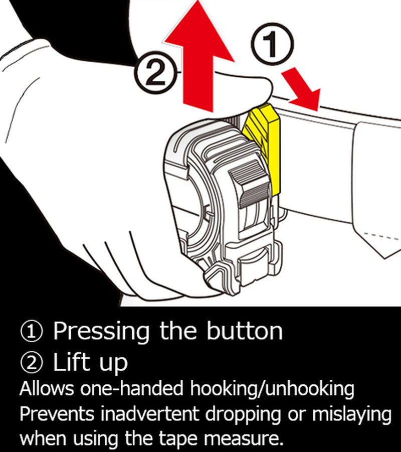 Tajima GS-Lock Measuring Tape with Safety Belt Holder