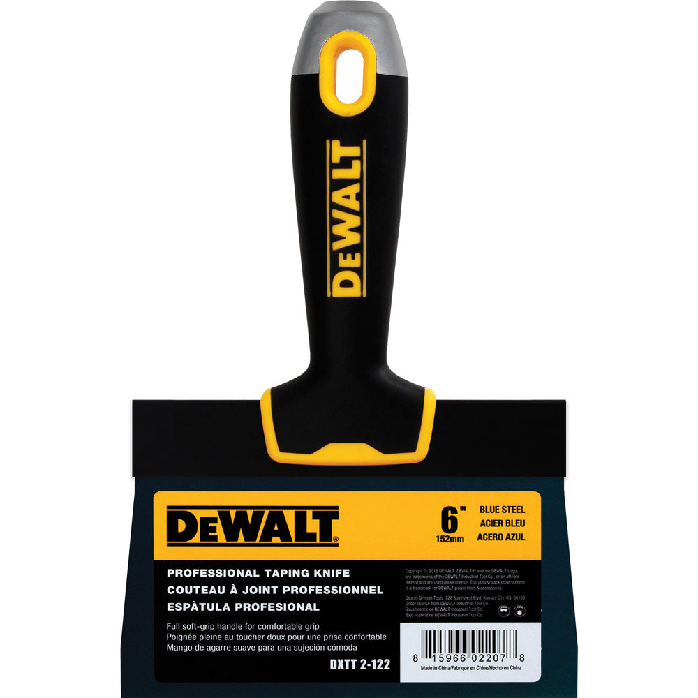 Couteau de finition en acier bleu DeWalt - Manche souple