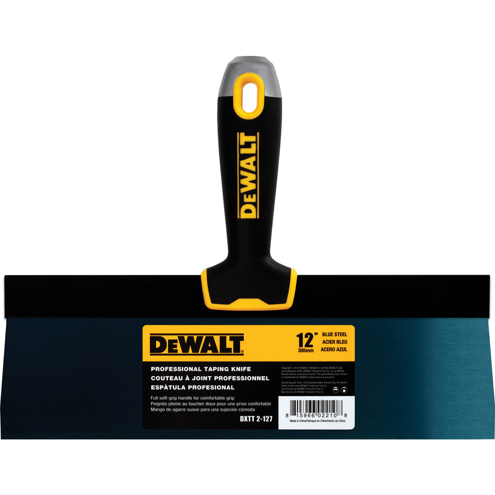 Couteau de finition en acier bleu DeWalt - Manche souple