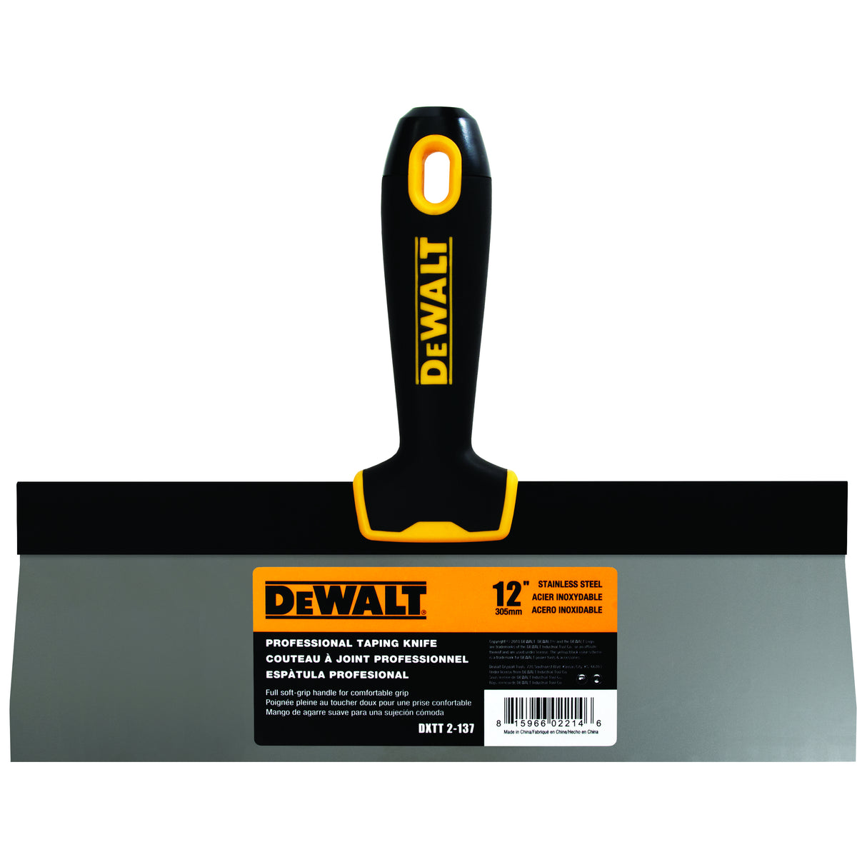 Couteau à rubaner en acier inoxydable DeWalt - Poignée à prise souple