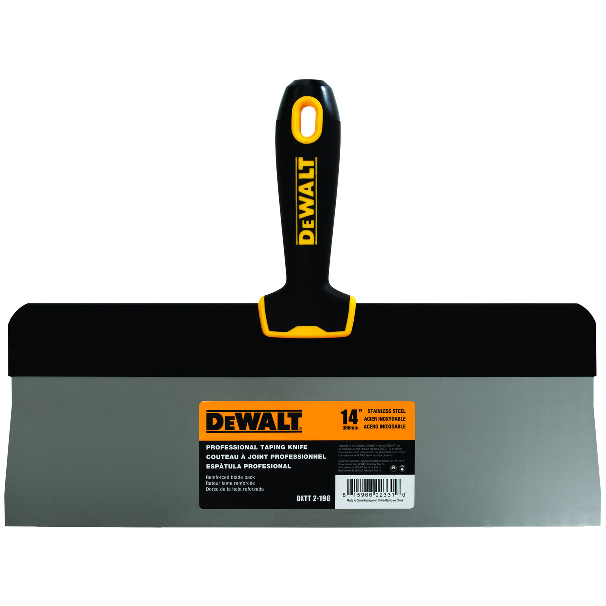 DeWalt Stainless Steel Big Back Taping Knife – Soft Grip Handle