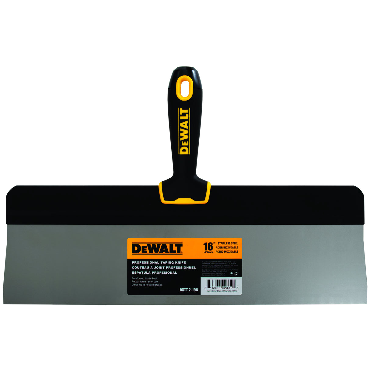 DeWalt Stainless Steel Big Back Taping Knife – Soft Grip Handle