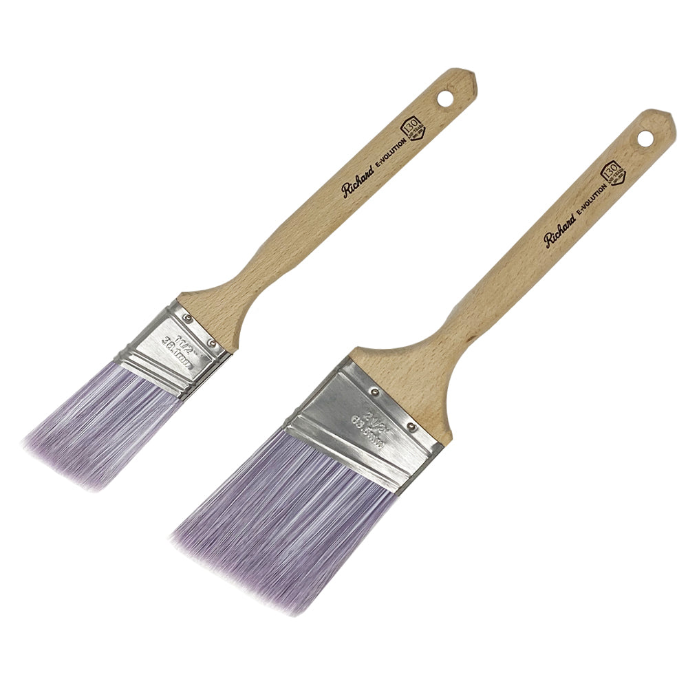 Richard 2-Piece E-Volution Straight Paint Brush Set - 1-1/2'' and 2-1/2''