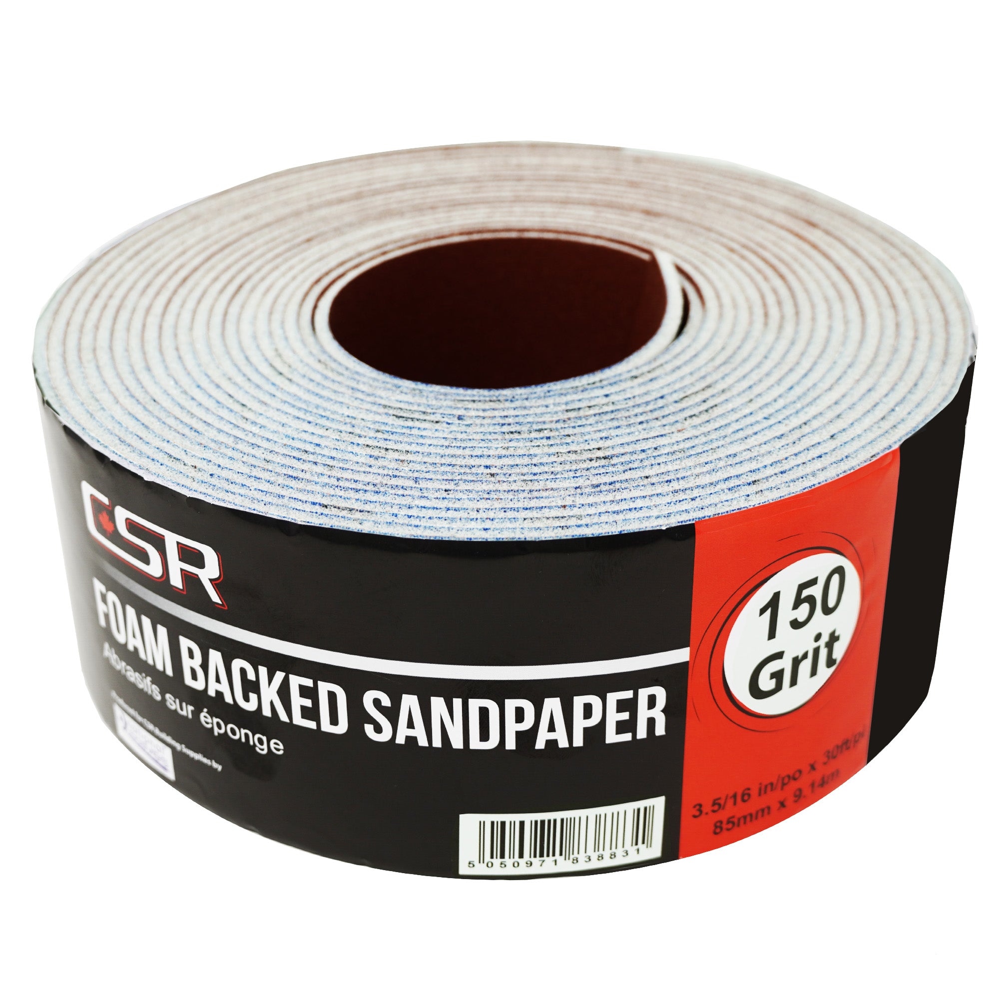 CSR 3-5/16" x 30' Papel de lija con respaldo de esponja