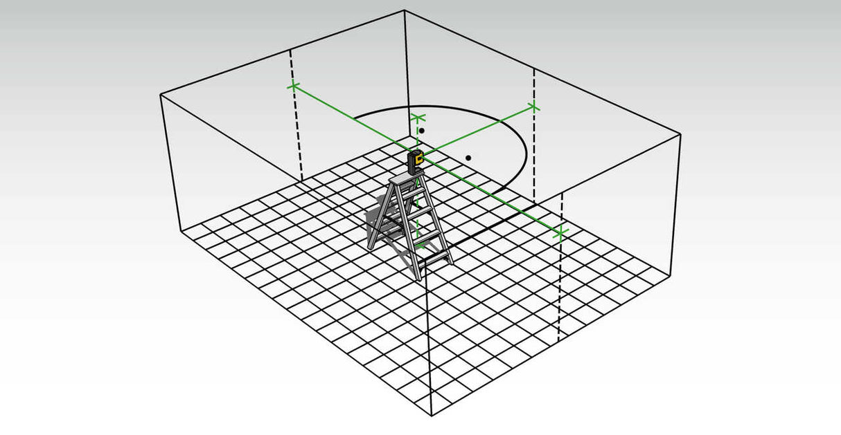 Laser à points 5 points à faisceau vert Stabila LA-5P G