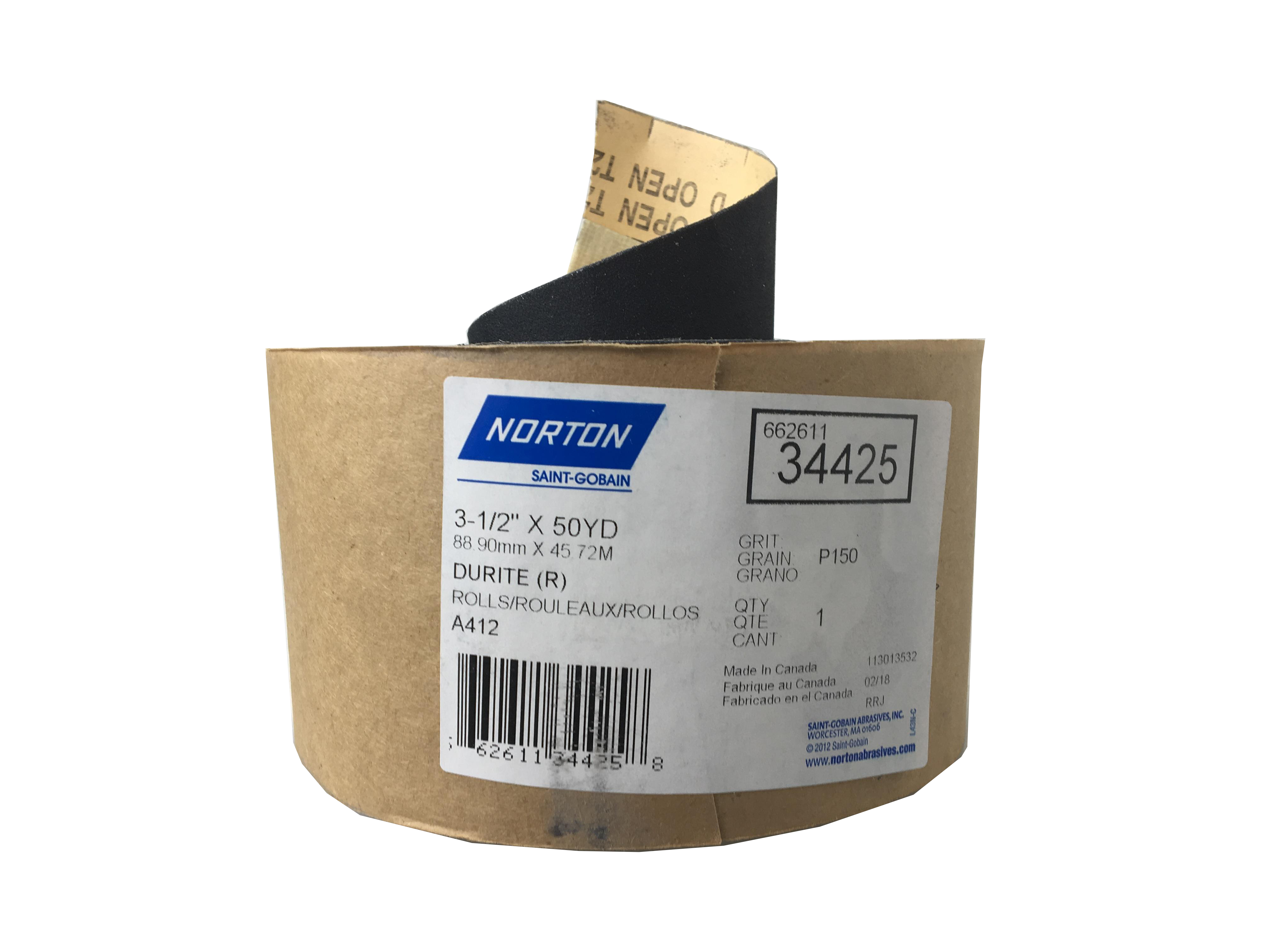 Papier abrasif Norton 3-1/2″ x 50 verges WallSand